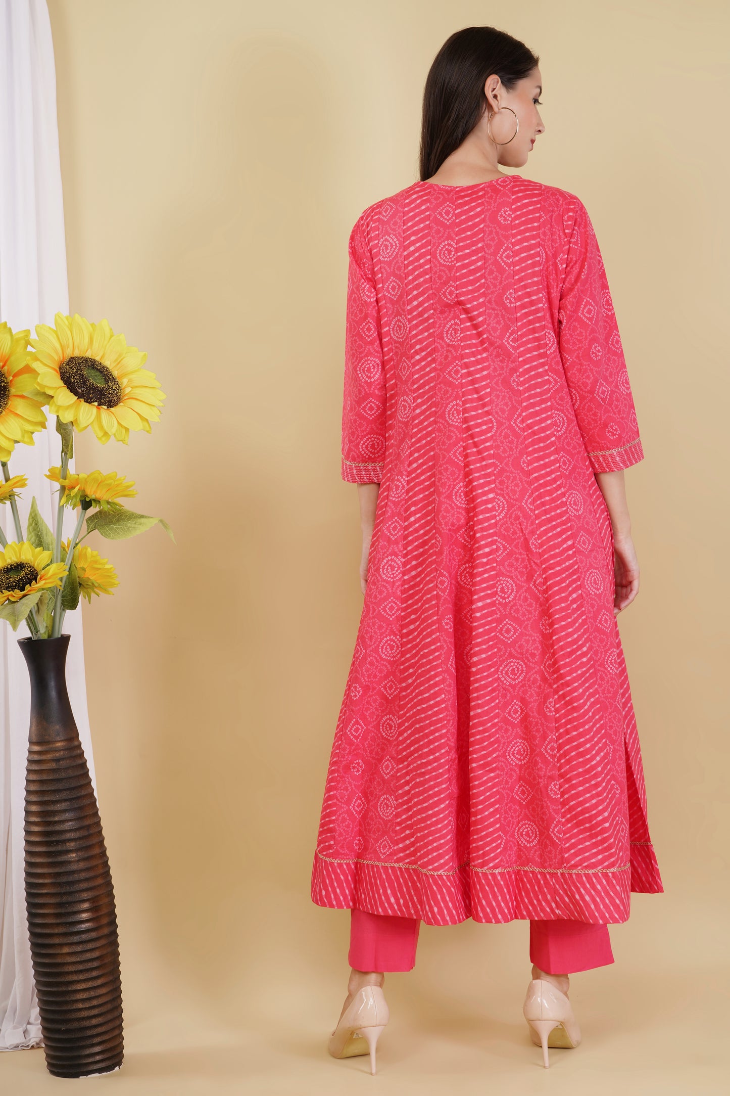 Hot Pink Kurta Set wesnic clothing