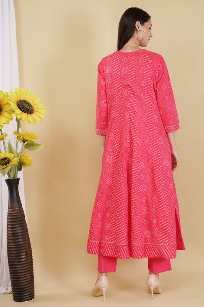 Hot Pink Kurta Set