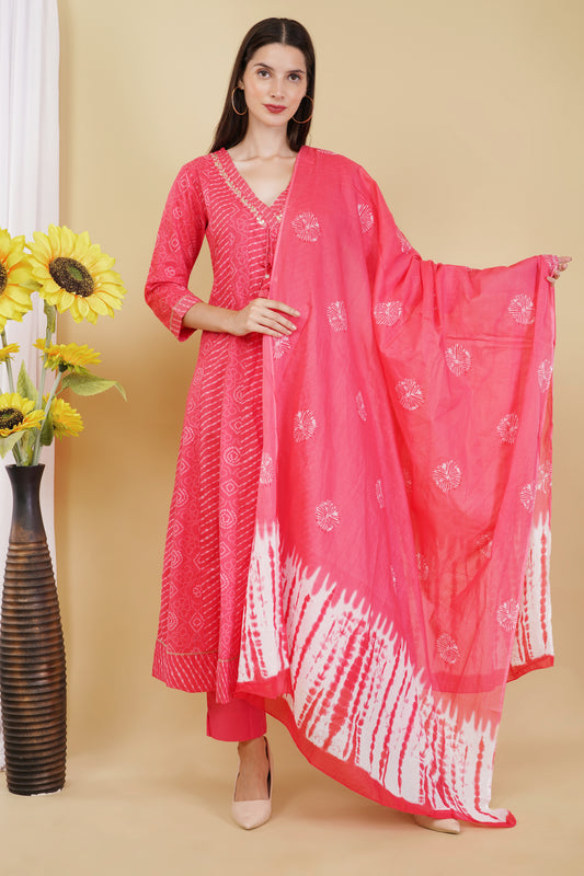 Hot Pink Kurta Set