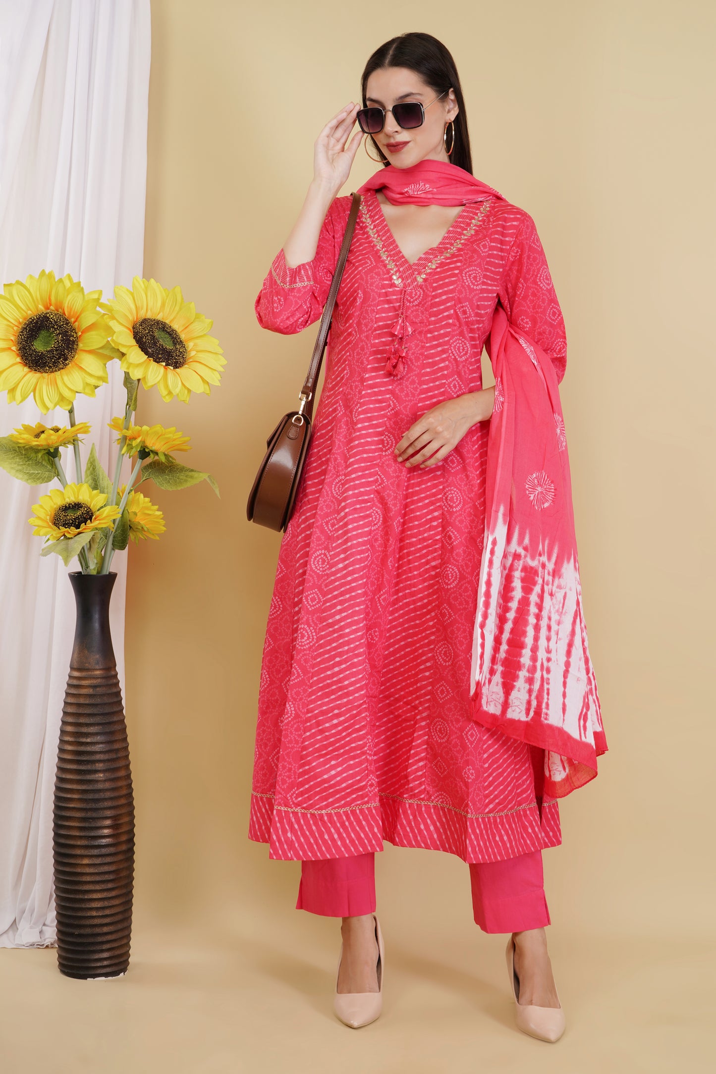 Hot Pink Kurta Set